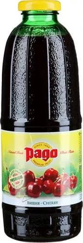 Сок Pago/Паго вишня 0.75 л. (6 бут.) - основное фото