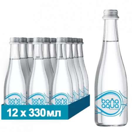 Вода БонаАква / Bonaaqua 0,33л. без газа (12 бут.) стекло - основное фото