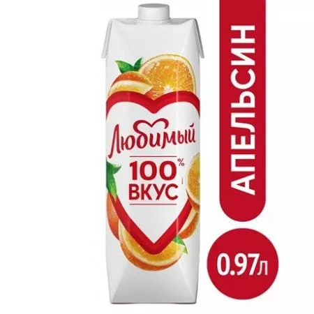 Сок Любимый Апельсин с мякотью 0,97 (12) - основное фото