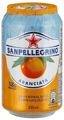 Вода San Pellegrino Апельсин 0,33л. (24 шт.) - основное фото