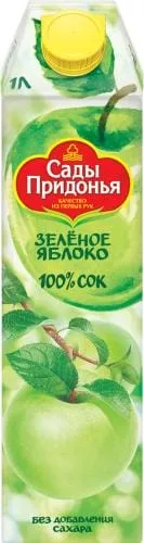 Сок фруктовый Сады Придонья Зеленое яблоко 1л. (12шт.) - основное фото