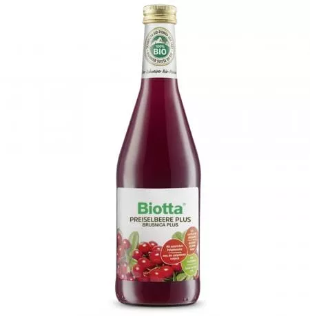 Biotta / Биотта 0.5л из дикорастущей брусники и клюквы Био-нектар (6 шт) стекло - основное фото
