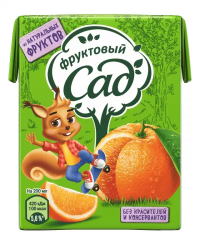 Фруктовый Сад апельсиновый 0,2 л. (27 шт.) - основное фото