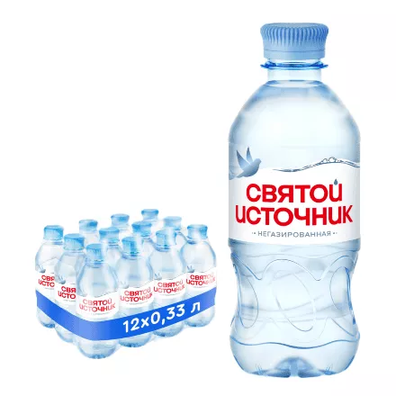 Вода Святой источник 0,33 л. без газа (12 бут.) - основное фото