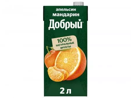 Сок Добрый Апельсин и мандарин 2л. (6 шт) - основное фото