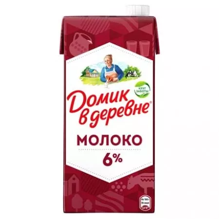 Молоко «Домик в деревне» 6% 950 мл (12шт) - основное фото