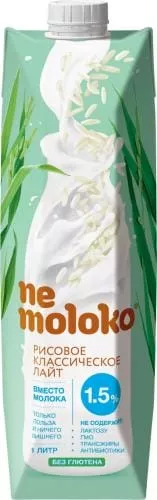 Nemoloko рисовый классический лайт напиток 1л. 12шт. - основное фото