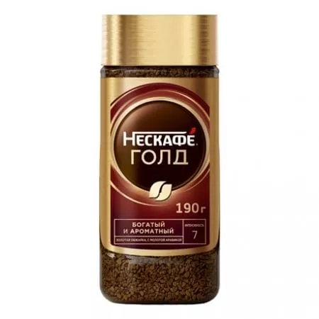 Nescafe Gold растворимый 190 гр (1шт) - основное фото