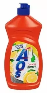 Средство для мытья посуды AOS Лимон, 450г - основное фото