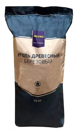 Уголь древесный METRO PROFESSIONAL Березовый 10кг - основное фото