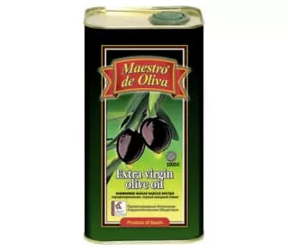 Масло оливковое Maestro De Oliva ExtraVirgin ж/б, 1л. - основное фото
