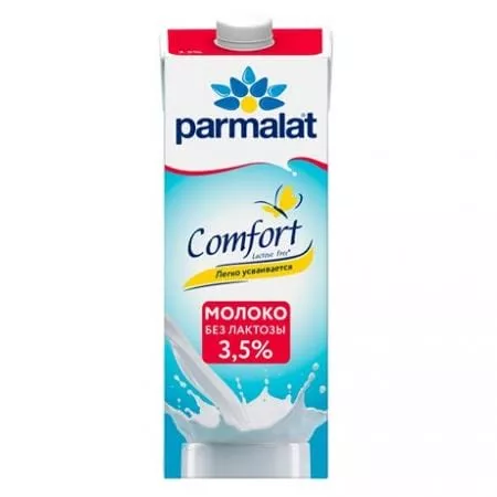 Молоко Parmalat Comfort  / Пармалат комфорт безлактозное 3,5% 1л. (12 шт.) - основное фото