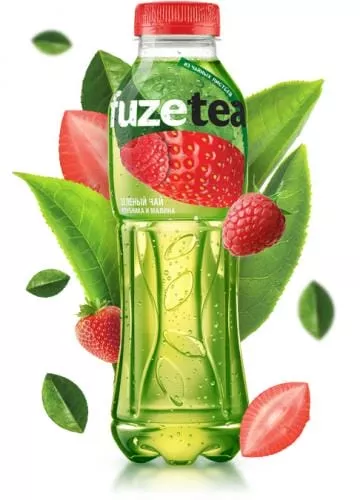 FUZE Tea Зеленый Клубника-Малина 0,5 л. (12 бут.) - основное фото