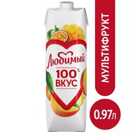 Сок Любимый Мультифрукт с мякотью 0,97 (12) - основное фото