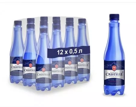 Вода питьевая природная газированная СRISTELLE (КРИСТЭЛЬ) 0,5 л ПЭТ - основное фото