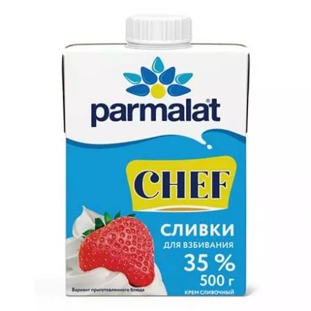 Сливки ПАРМАЛАТ 35% 500г.(12шт) - основное фото