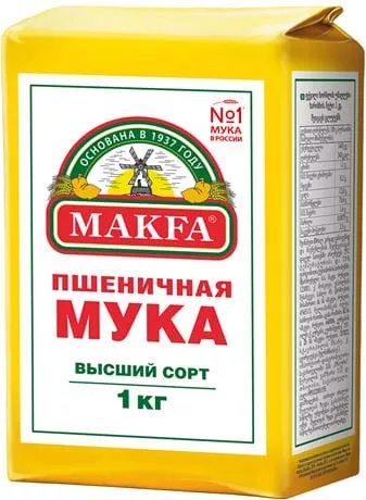 Мука Makfa пшеничная высший сорт 1 кг - основное фото