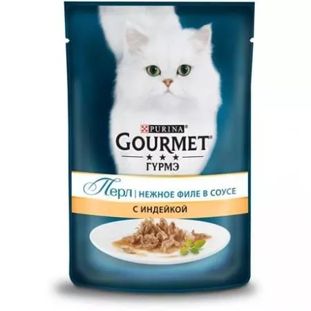 GOURMET/ Гурмэ Perle мини-филе с индейкой, 85 г, 24шт.  - основное фото