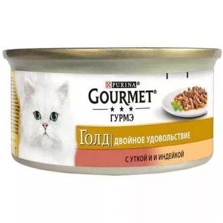 GOURMET/ Гурмэ Gold мусс с уткой и индейкой, 85 г, 24шт. - основное фото