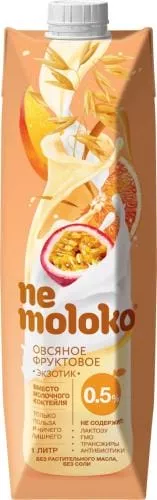 Nemoloko овсяный фруктовый Экзотик напиток 1л. 12шт. - основное фото