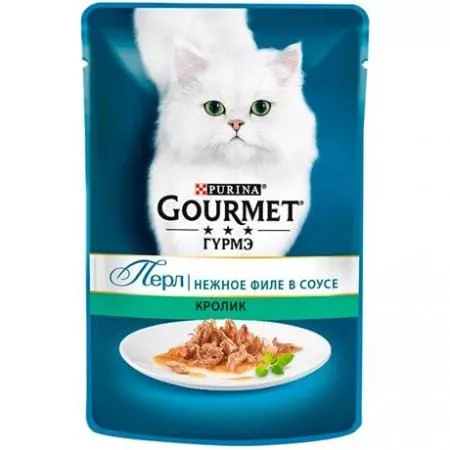 GOURMET/ Гурмэ Perle нежное филе со вкусом кролика, 85 г, 24шт. - основное фото
