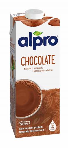Alpro соевый напиток со вкусом шоколада, обогащенный кальцием и витаминами 1л. 8шт. - основное фото