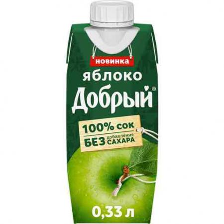 Сок Добрый Яблоко 0,33л. (24 шт.) - основное фото