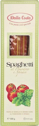 Спагетти Dalla Costa со шпинатом и томатом, 500г - основное фото