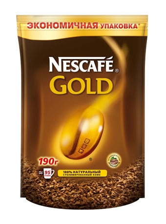 Кофе NESCAFE GOLD/НЕСКАФЕ ГОЛД 190 гр м/у (1 шт) - основное фото