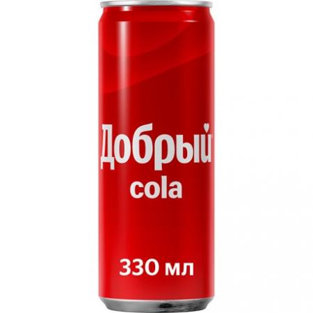 Напиток Добрый Кола газ. 0,33 ж/б (24) - основное фото