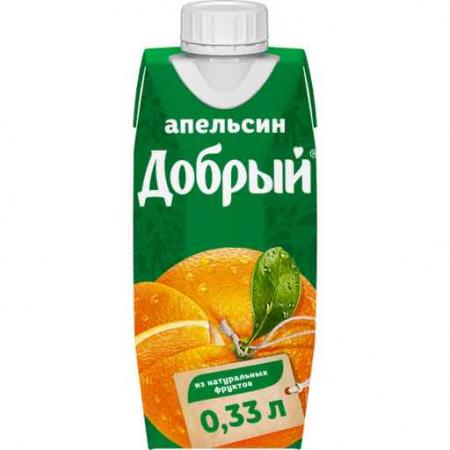 Сок Добрый Апельсин 0,33л. (24 шт.) - основное фото