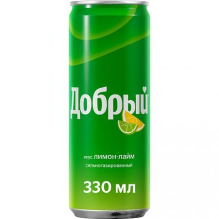 Напиток Добрый Лимон - лайм газ. 0,33 ж/б (24) - основное фото