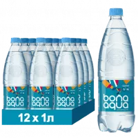 Вода БонаАква / BonаAqua 1 л. без газа  (12 бут.)