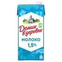 Молоко Домик в деревне 1,5% 950 мл (12 шт)