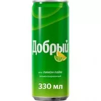 Напиток Добрый Лимон - лайм газированный 0,33 ж/б (24)