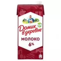 Молоко «Домик в деревне» 6% 950 мл (12шт)