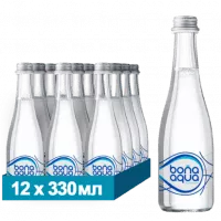 Вода БонаАква / Bonaaqua 0,33л. газированная (12 бут.) стекло