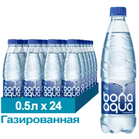 Вода БонаАква / BonаAqua 0,5 л. газированная (24 бут.)