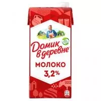 Молоко Домик в деревне 3,2% 950 мл  (12 шт)