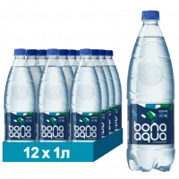 Вода БонаАква / BonаAqua 1 л. газированная (12 бут.)