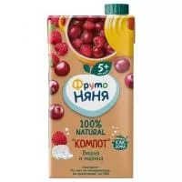 Компот ФрутоНяня вишня и малина, 0,5л (15шт)