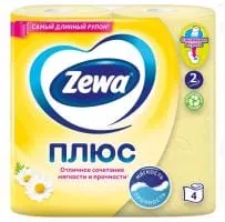 Туалетная бумага Zewa Плюс ромашка (4 шт)