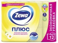 Туалетная бумага Zewa Плюс Ромашка (12 шт)