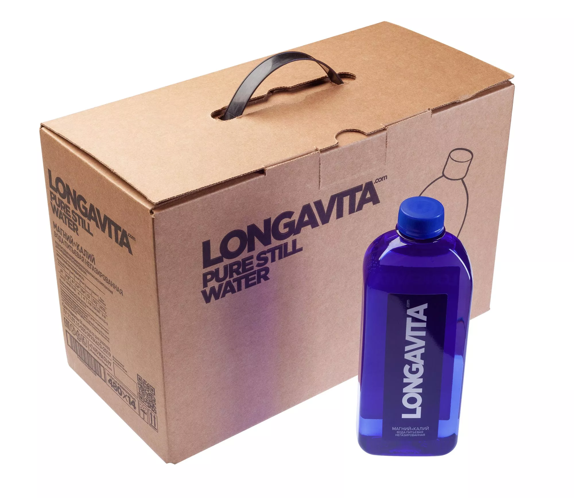 Вода Лонгавита / Longavita 0.48 л. без газа (14 шт.) - дополнительное фото