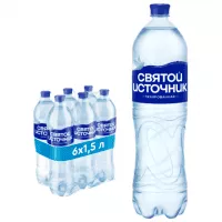 Вода Святой источник 1,5 л. газированная (6 бут.)