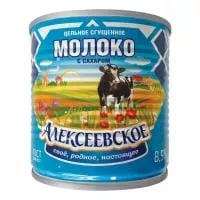 Молоко сгущенное вареное АЛЕКСЕЕВСКОЕ, 360г