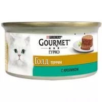 GOURMET/ Гурмэ Gold кусочки в паштете с кроликом по-французски, 85 г, 24шт.
