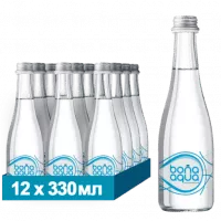 Вода БонаАква / Bonaaqua 0,33л. без газа (12 бут.) стекло