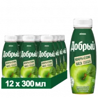 Сок ДОБРЫЙ 0,3л Яблоко (12)