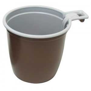 Чашка пластиковая коричневая (50 шт) - дополнительное фото